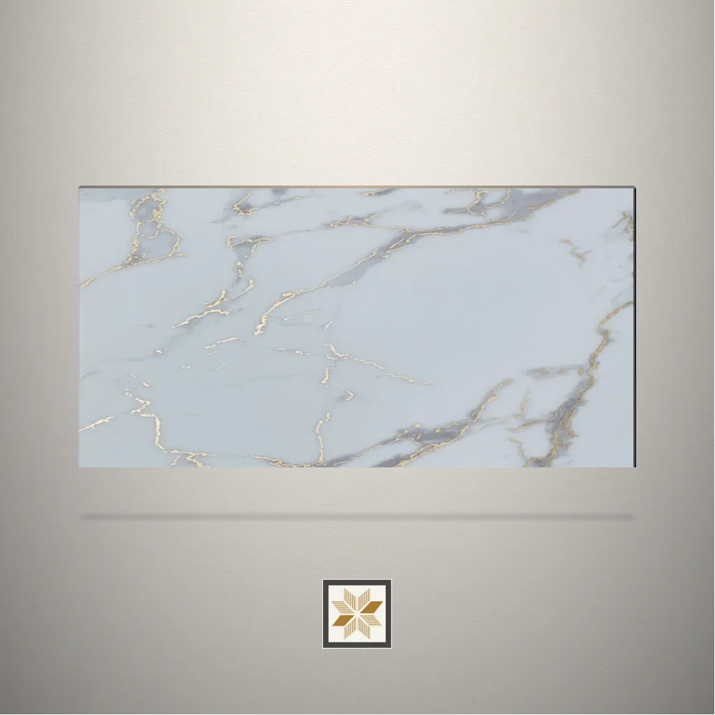 Metal Picasso Gold Marble Grey Laminate (8x4 feet,1.5 mm): LM-14467