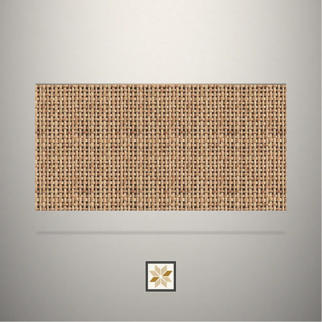 Textured Biaxial Cane Fabric Linen Cream Laminate (8x4 feet,1 mm): LM-14480