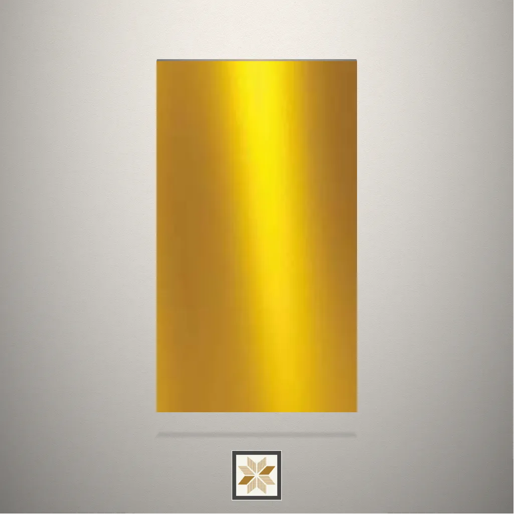 High Gloss Aurum Mirror Mirror/Glass Gold Laminate (8x4 feet,1.5 mm): LM-14668