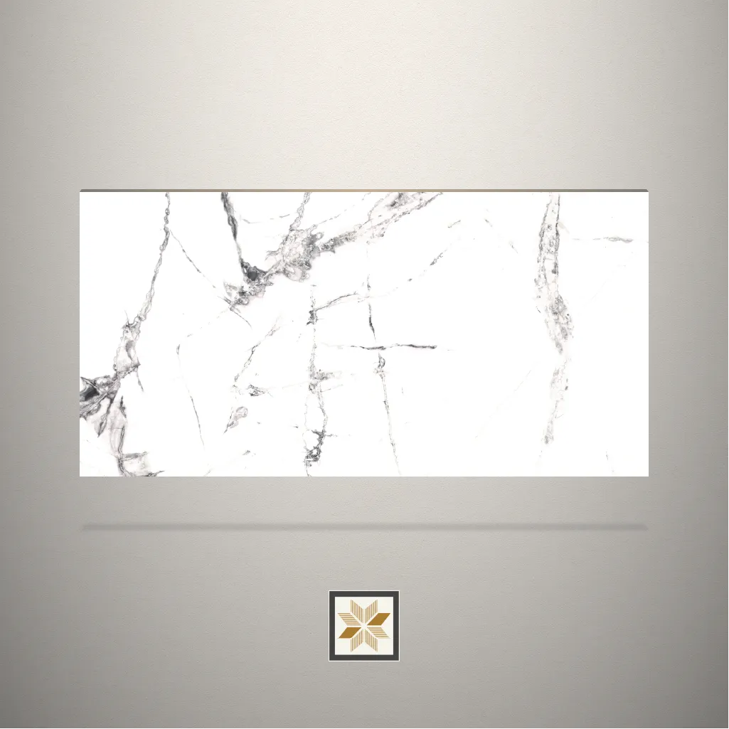 Matt UM Satvario Daino Marble White Laminate (10x4 feet,1 mm): LM-14699