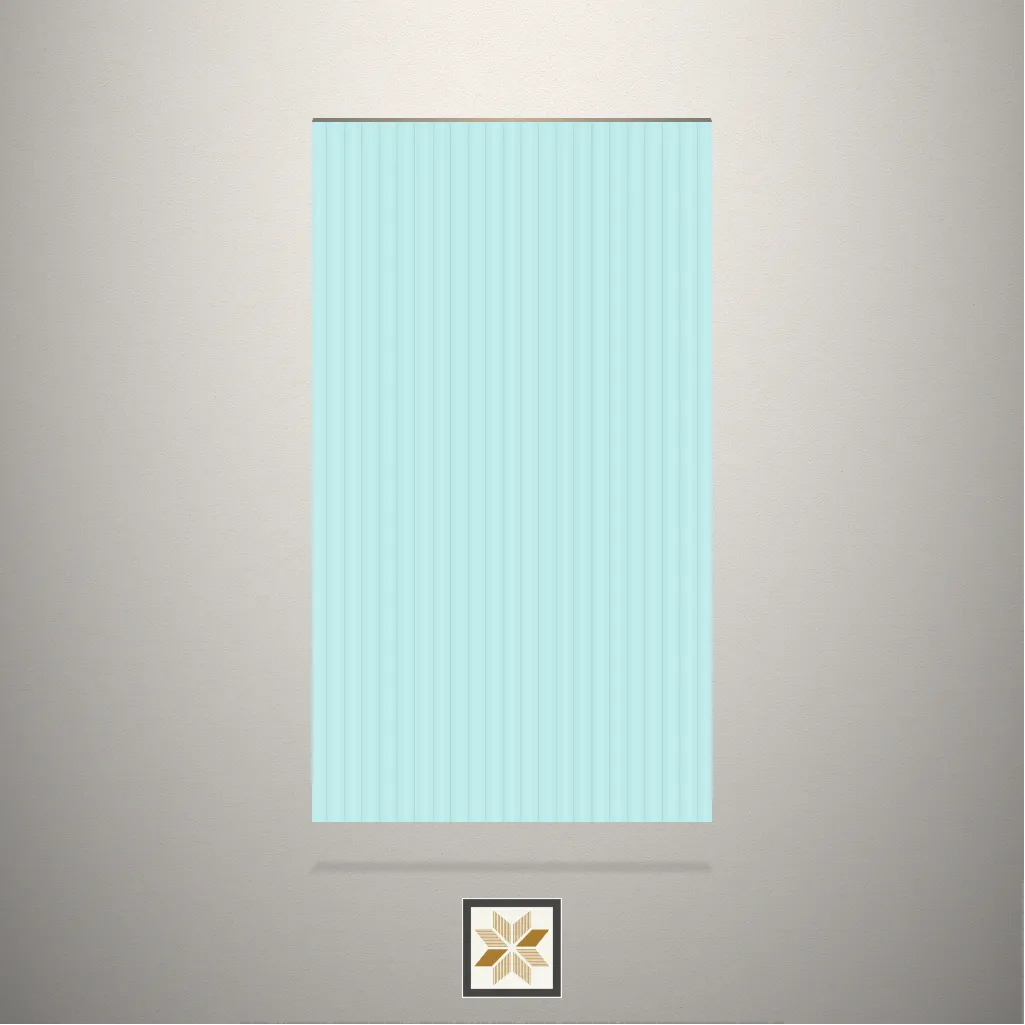 High Gloss Fluted Finesse Fluted Blue Laminate (8x4 feet,2.2 mm): LM-14775