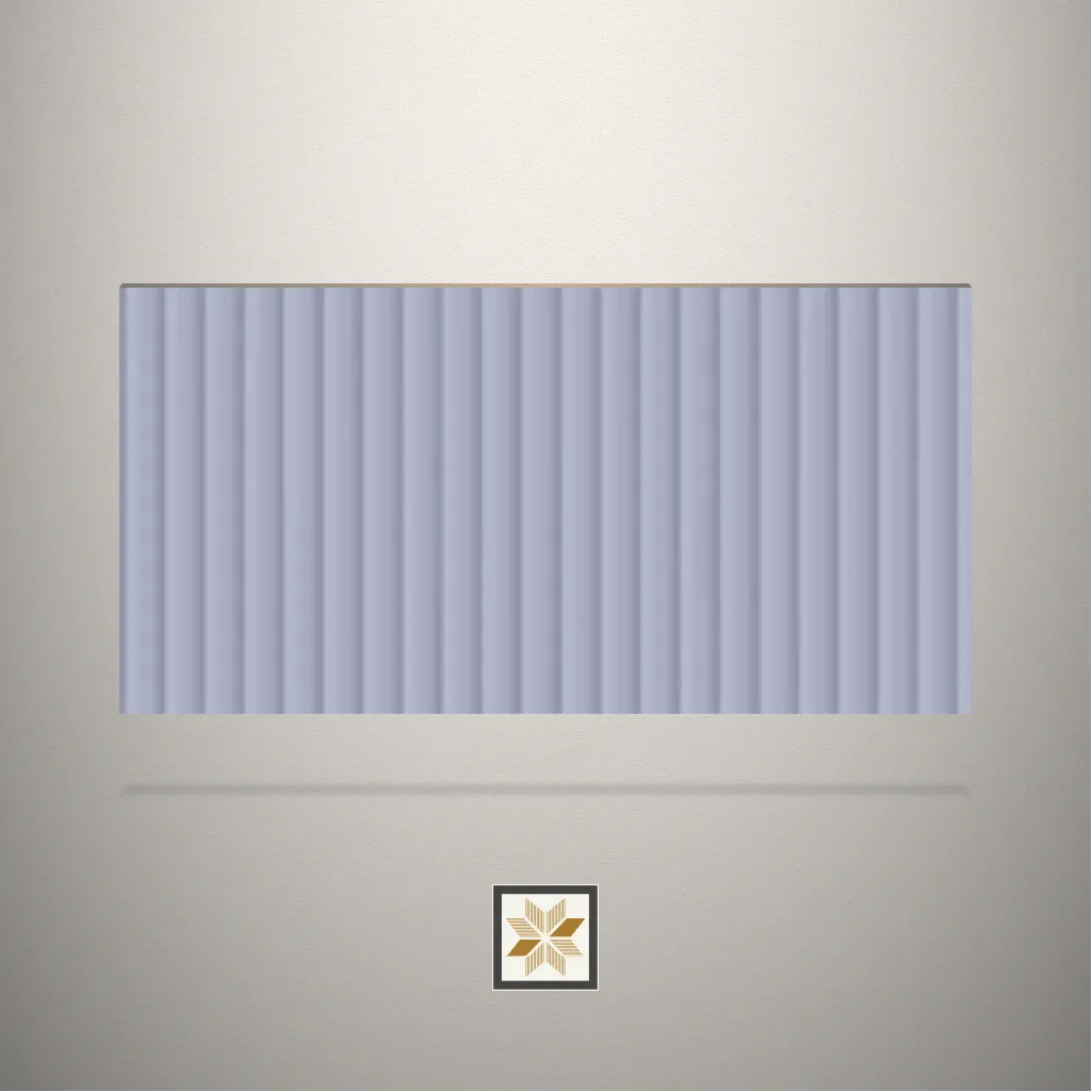 Matt Fluted Blue Laminate (8x4 feet,1 mm): LM-14868-B