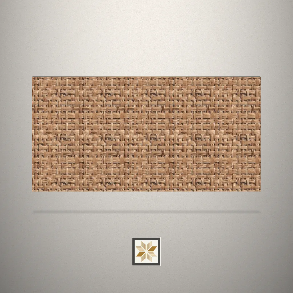 Textured Twill Braided Cane Fabric Linen Cream Laminate (8x4 feet,1 mm): LM-14928