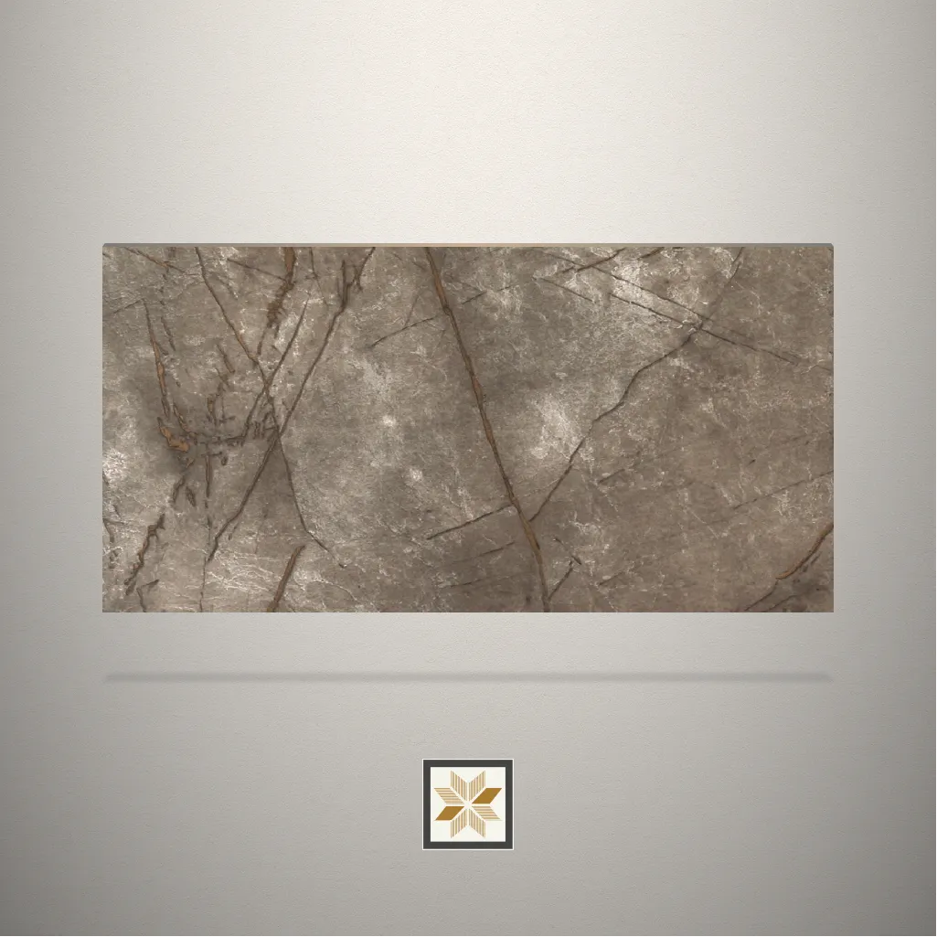High Gloss Marble Brown Laminate (8x4 feet,1 mm): LM-14930