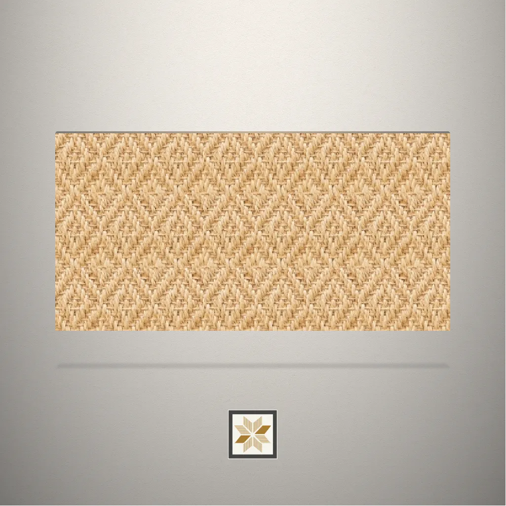 Textured Flat Braid Weave Fabric Linen Cream Laminate (8x4 feet,1 mm): LM-15017