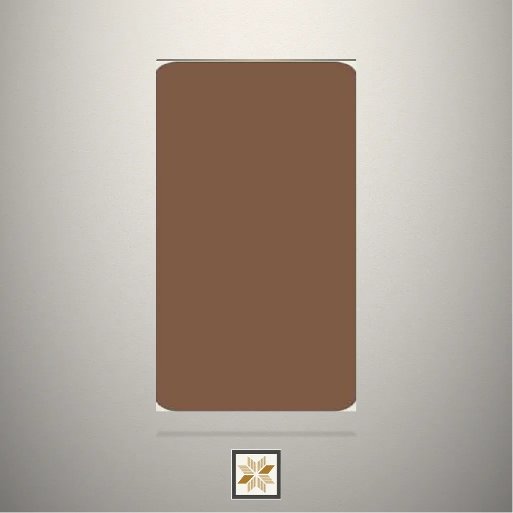 PU(Polyurethane) Saddle Brown Solid Color Brown Laminate (8x4 feet,1 mm): LM-15105