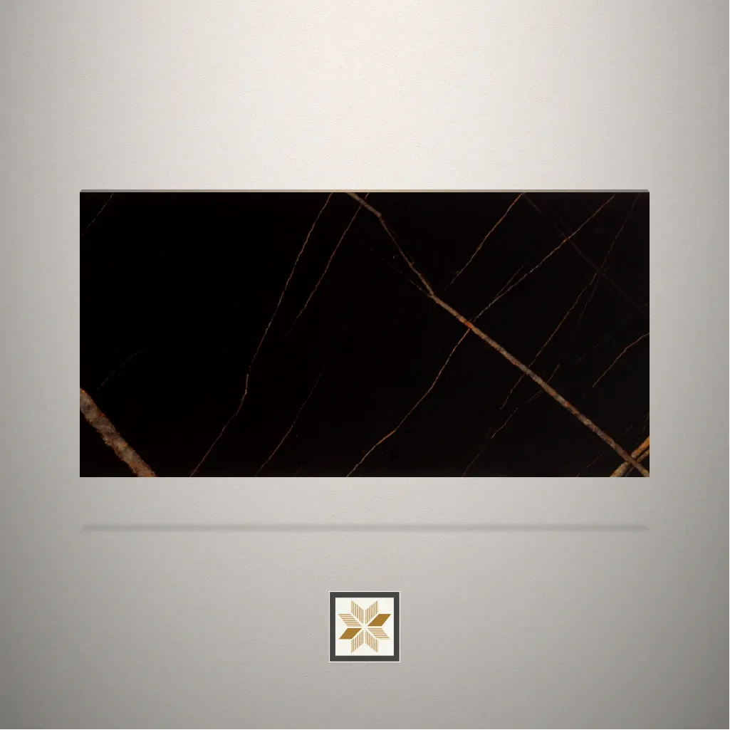 Riggle Marble Black Digital Printed Brown Laminate (8x4 feet,1 mm): LM-15167