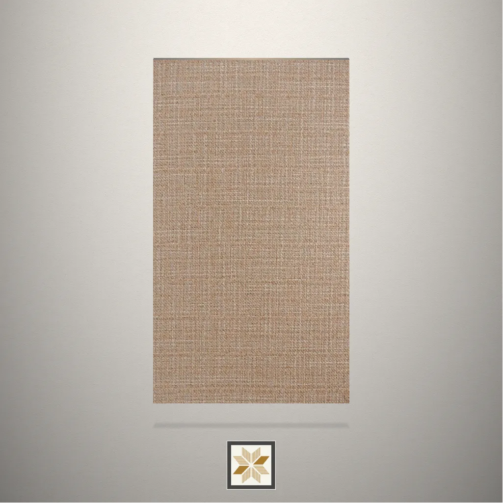 Textured Woven Linen Light Fabric Linen Brown Laminate (8x4 feet,1 mm): LM-15193