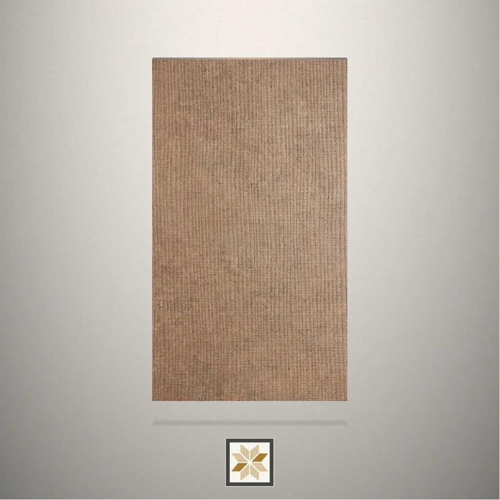 Textured Jura Stone Dark Fabric Linen Brown Laminate (8x4 feet,1 mm): LM-15236