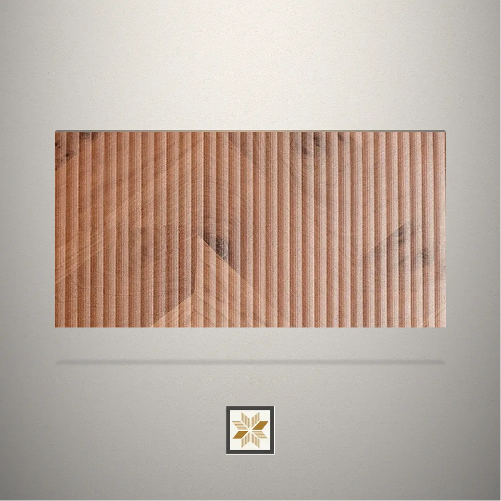 Textured Fluted Brown Laminate (8x4 feet,1 mm): LM-15332-B