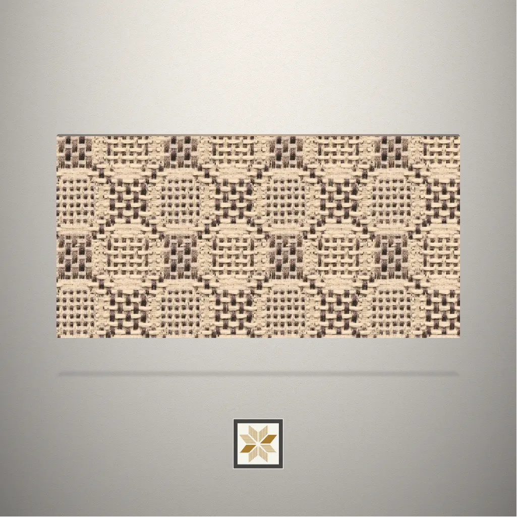 Textured Weaved Cane Fabric Linen Cream Laminate (8x4 feet,1 mm): LM-15656