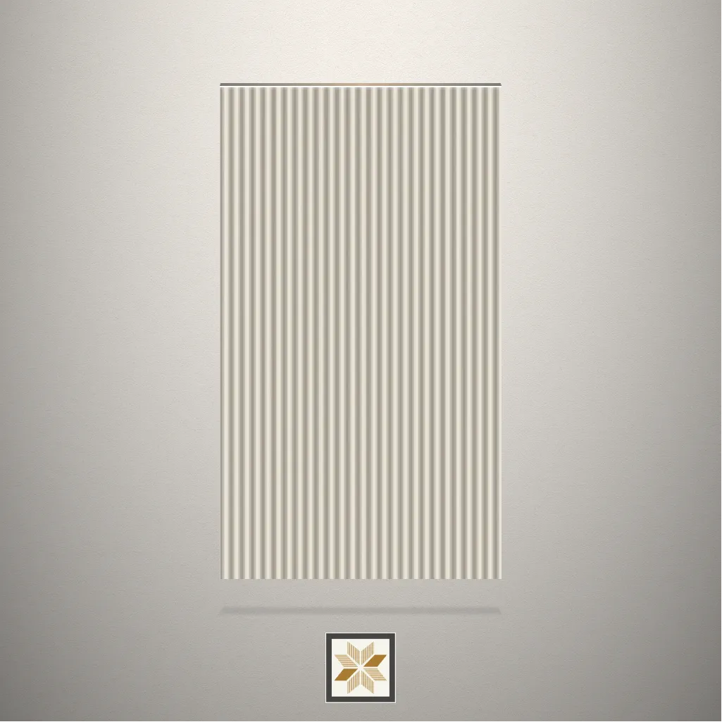 High Gloss Frappe Fluted Beige Laminate (8x2 feet,3 mm): LM-15686