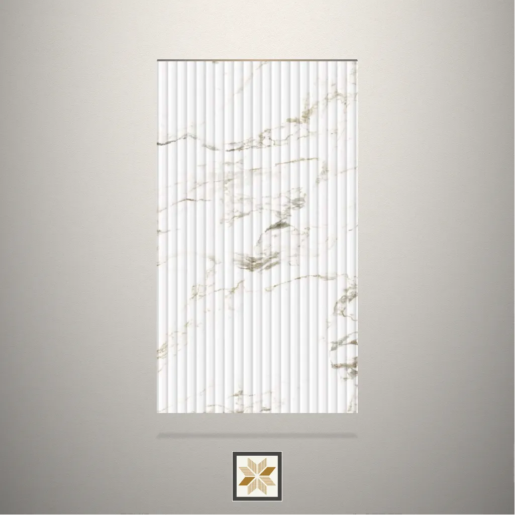 Matt Fluted White Laminate (8x4 feet,1 mm): LM-15754-C