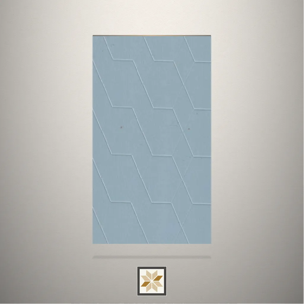 Textured Blue Prism Path Pattern Blue Laminate (8x4 feet,1 mm): LM-15885-D