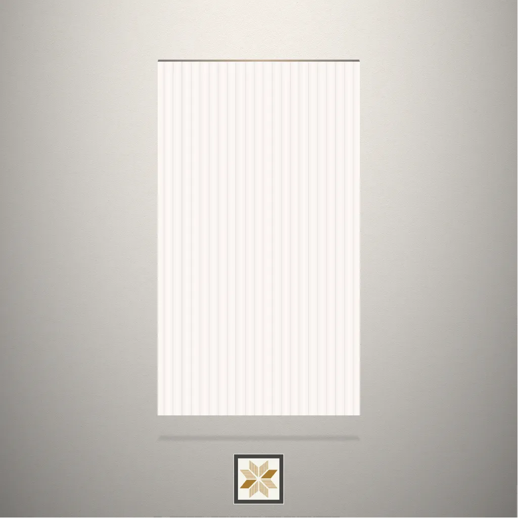 High Gloss Fluted Finesse Fluted Ivory Laminate (8x4 feet,2.2 mm): LM-15781