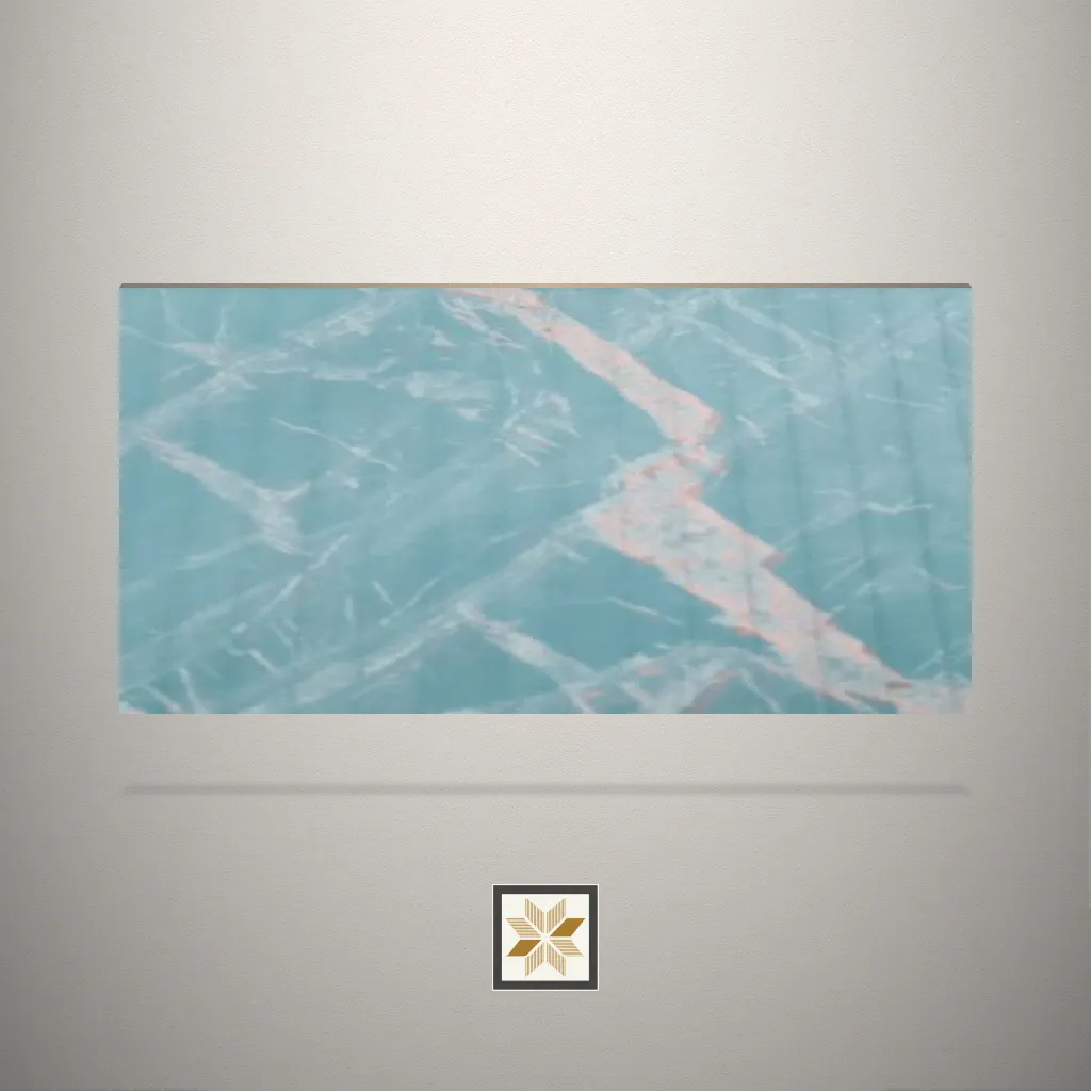 Matt Fluted Blue Laminate (8x4 feet,1 mm): LM-15785