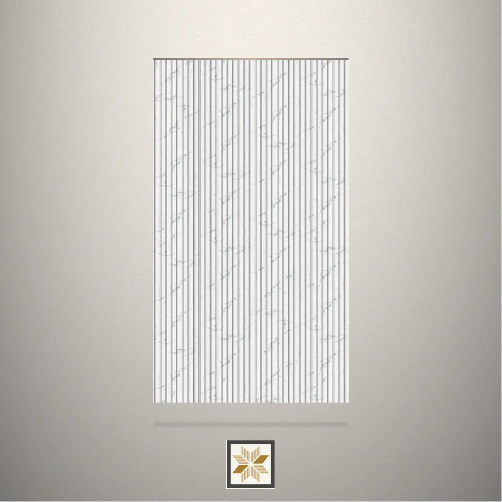 Super Matt Fluted White Laminate (8x4 feet,1 mm): LM-15797