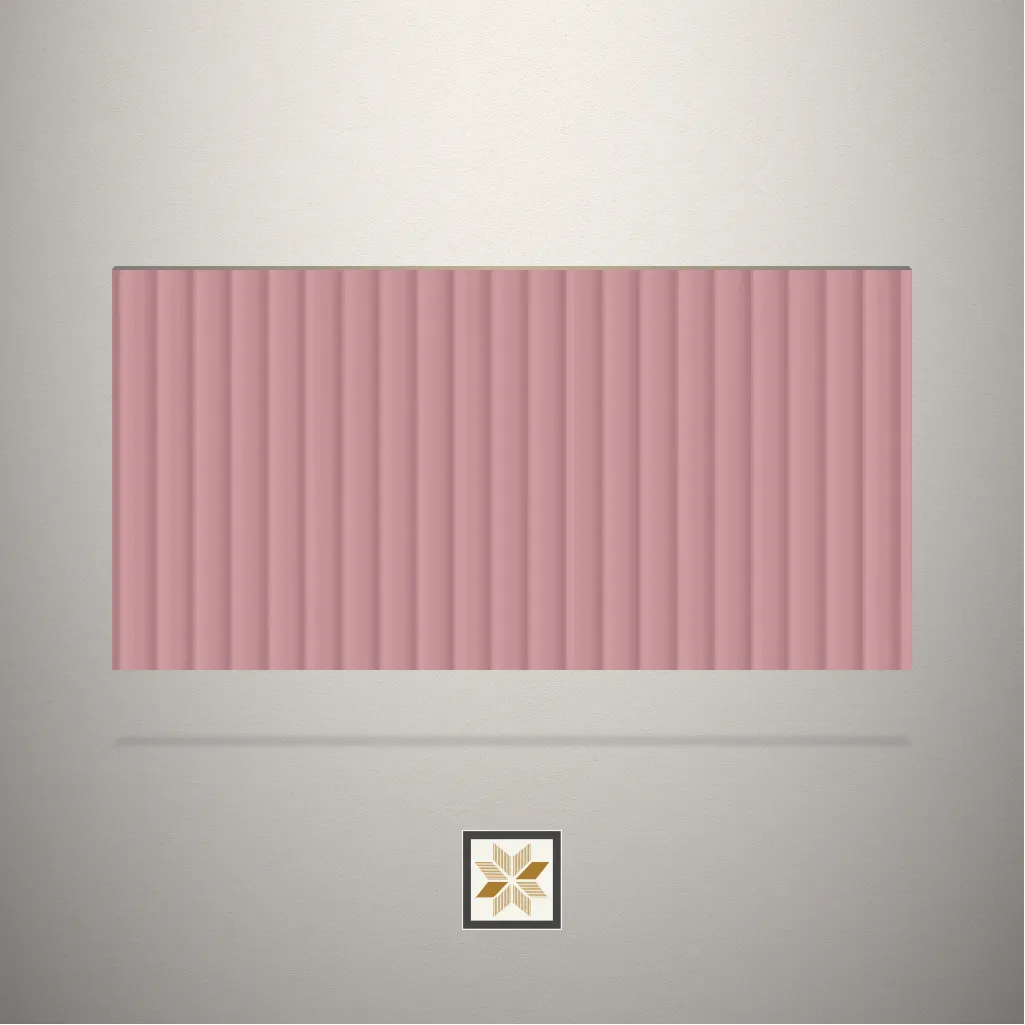 Matt Fluted Pink Laminate (8x4 feet,1 mm): LM-17202-B