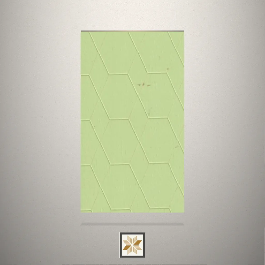 Textured Green Prism Path Pattern Green Laminate (8x4 feet,1 mm): LM-15890-F