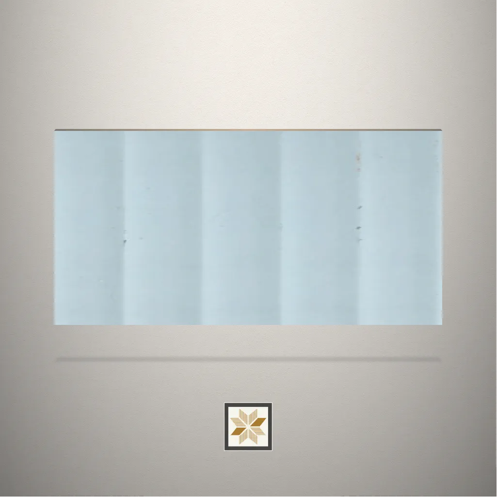 Gloss Blue Flute Fluted Blue Laminate (8x4 feet,1 mm): LM-15883-C