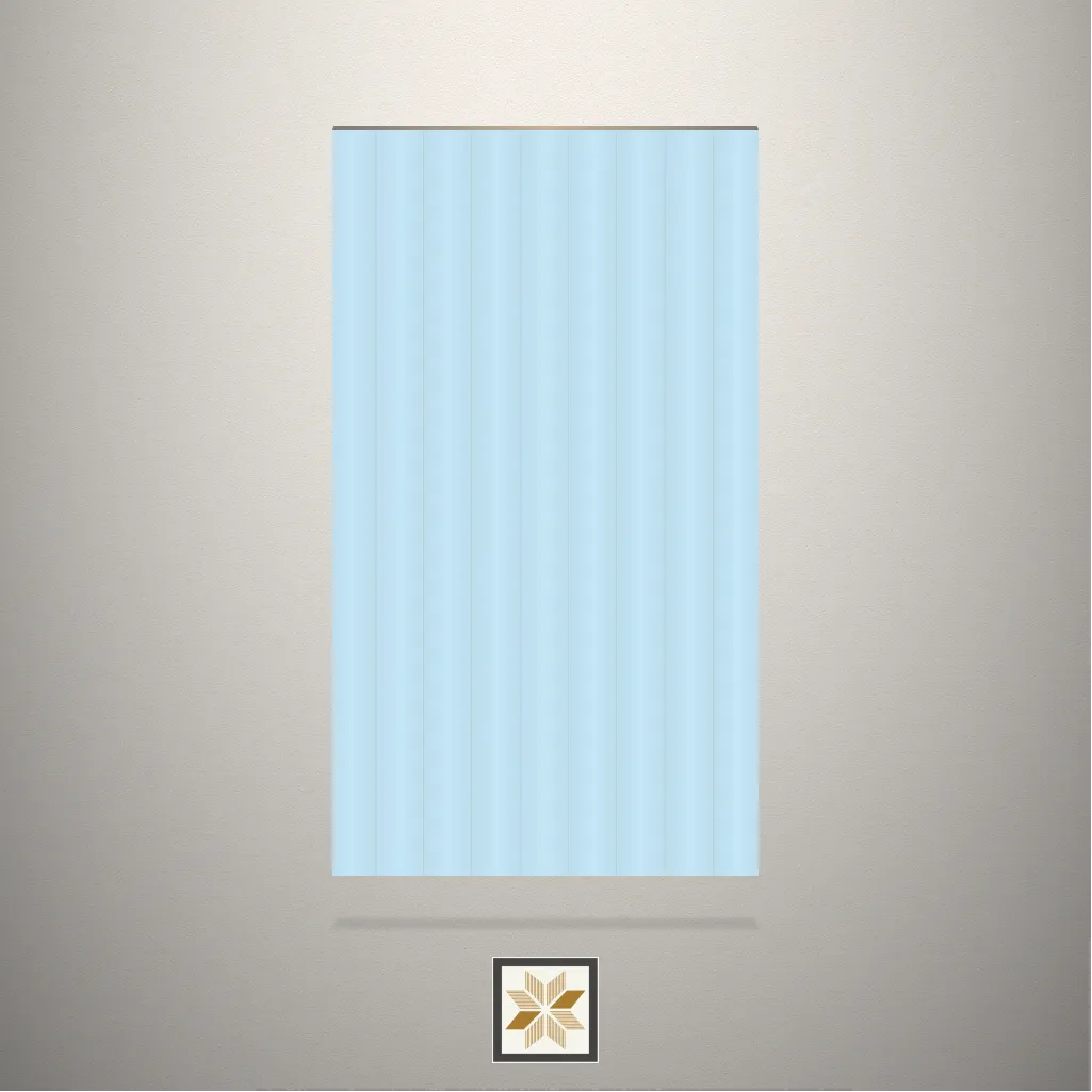 High Gloss Translucent Texture Fluted Blue Laminate (8x4 feet,2.5 mm): LM-15908