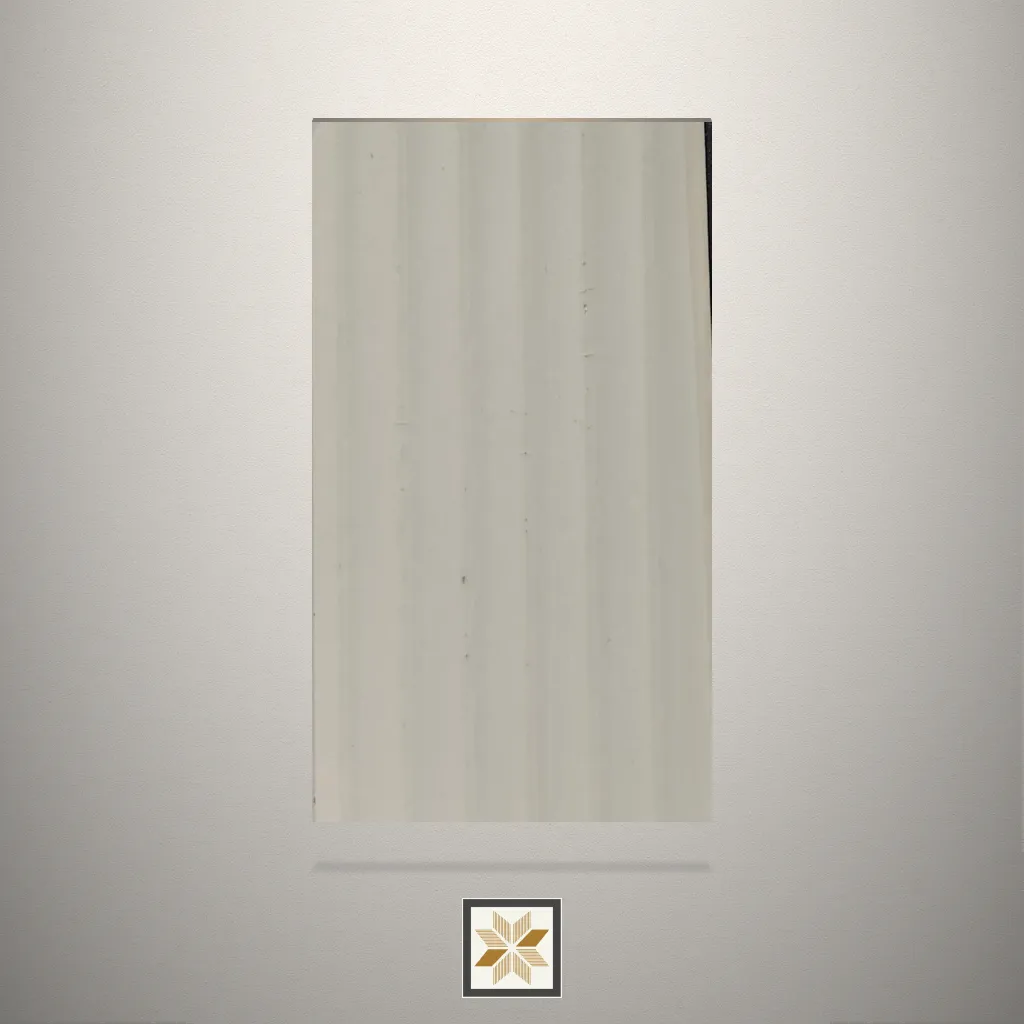 Frosty White Fluted White Laminate (8x4 feet,1 mm): LM-15926