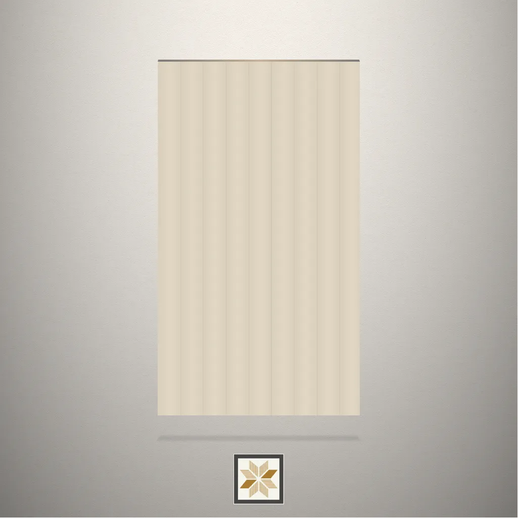 High Gloss Fluted Beige Laminate (8x4 feet,2.5 mm): LM-15954