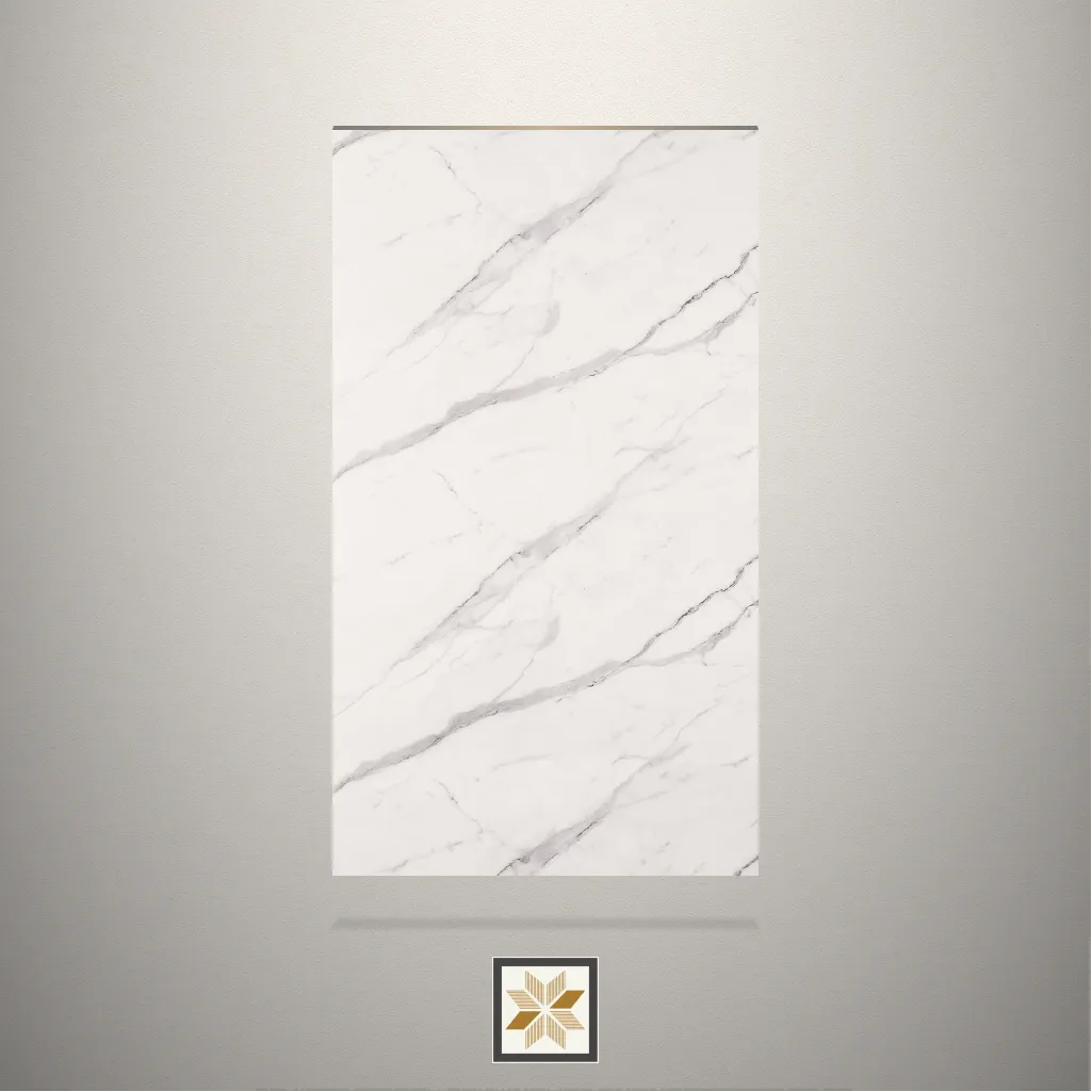 Gloss Marble White Laminate (8x4 feet,1.5 mm): LM-16053