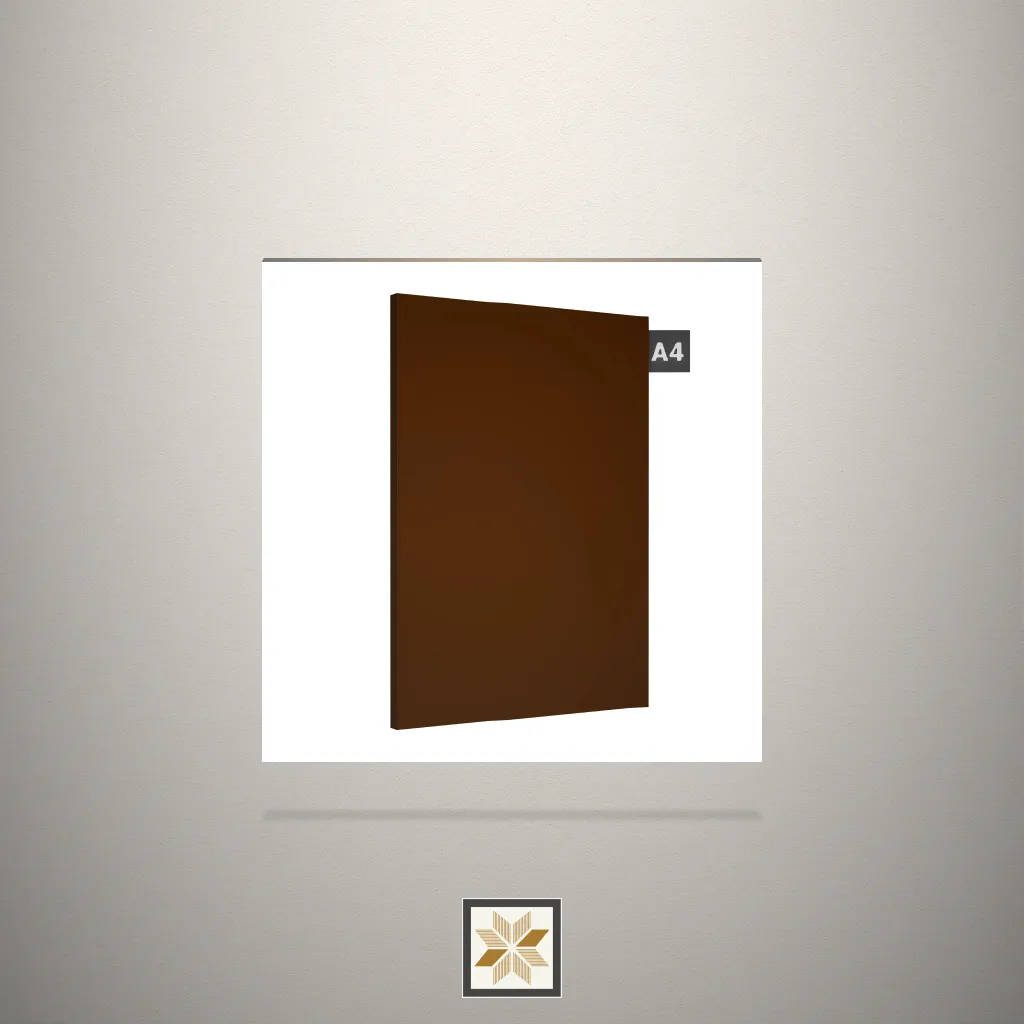 High Gloss Plain Mirror Solid Color Brown Laminate (8x4 feet,1 mm): LM-16057