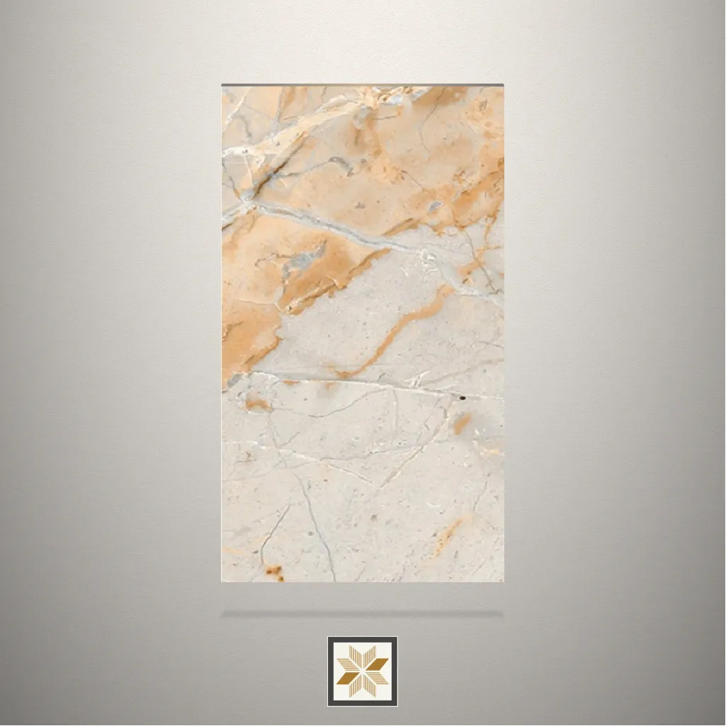Gloss Calacatta Gold Marble Brown Laminate (8x4 feet,1 mm): LM-16316