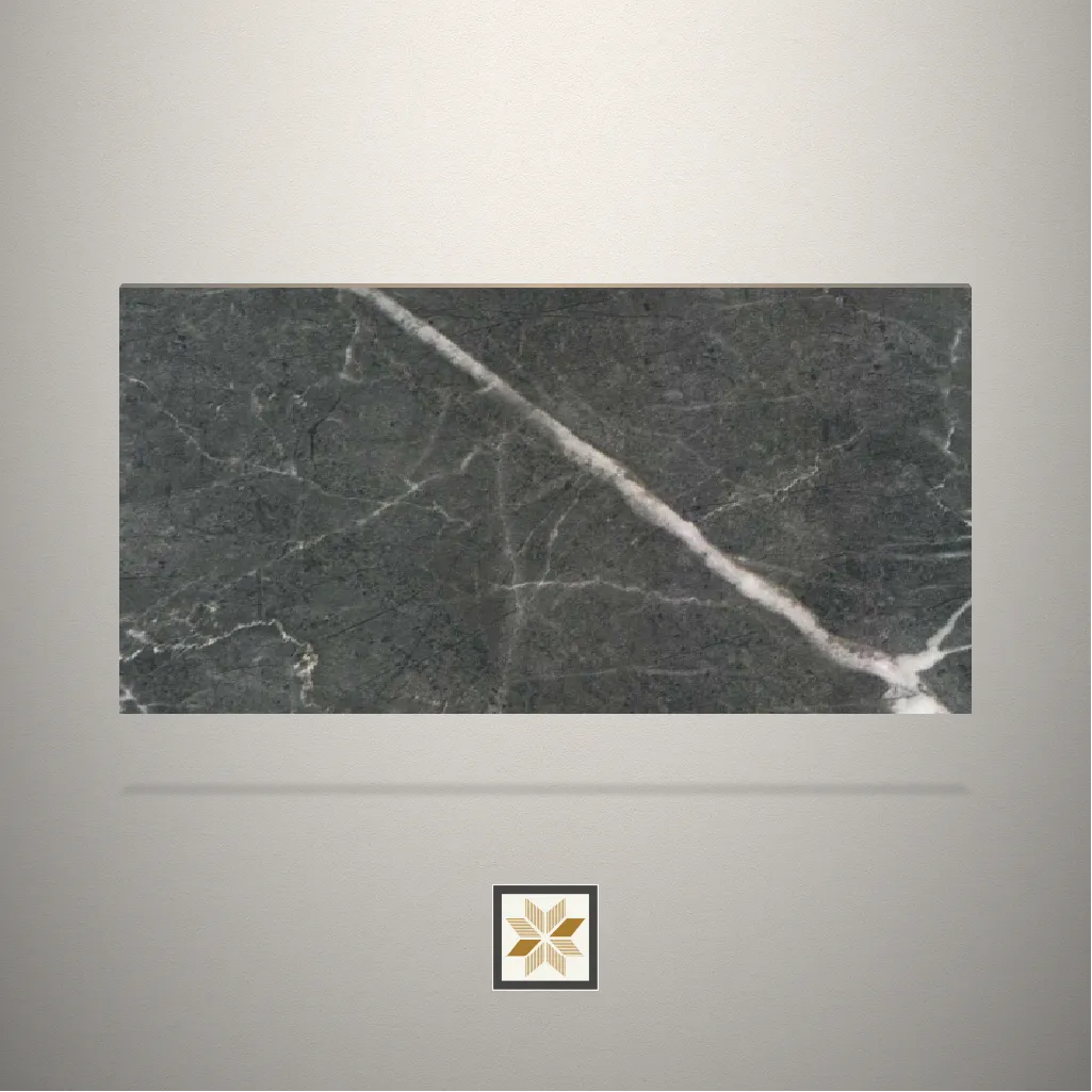 Matt Irish Black Marble Marble Grey Laminate (8x4 feet,0.8 mm): LM-16348