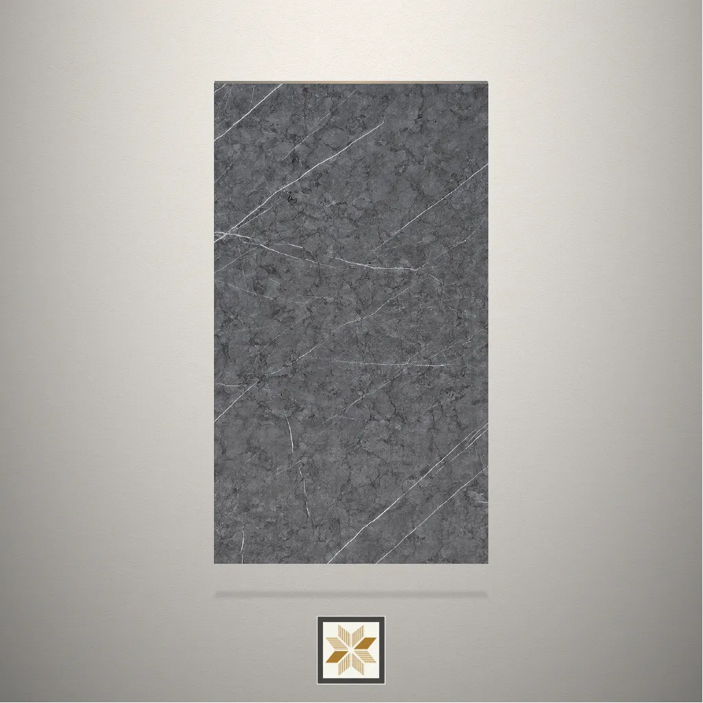 Gloss Marble Black Laminate (8x4 feet,1.5 mm): LM-16386