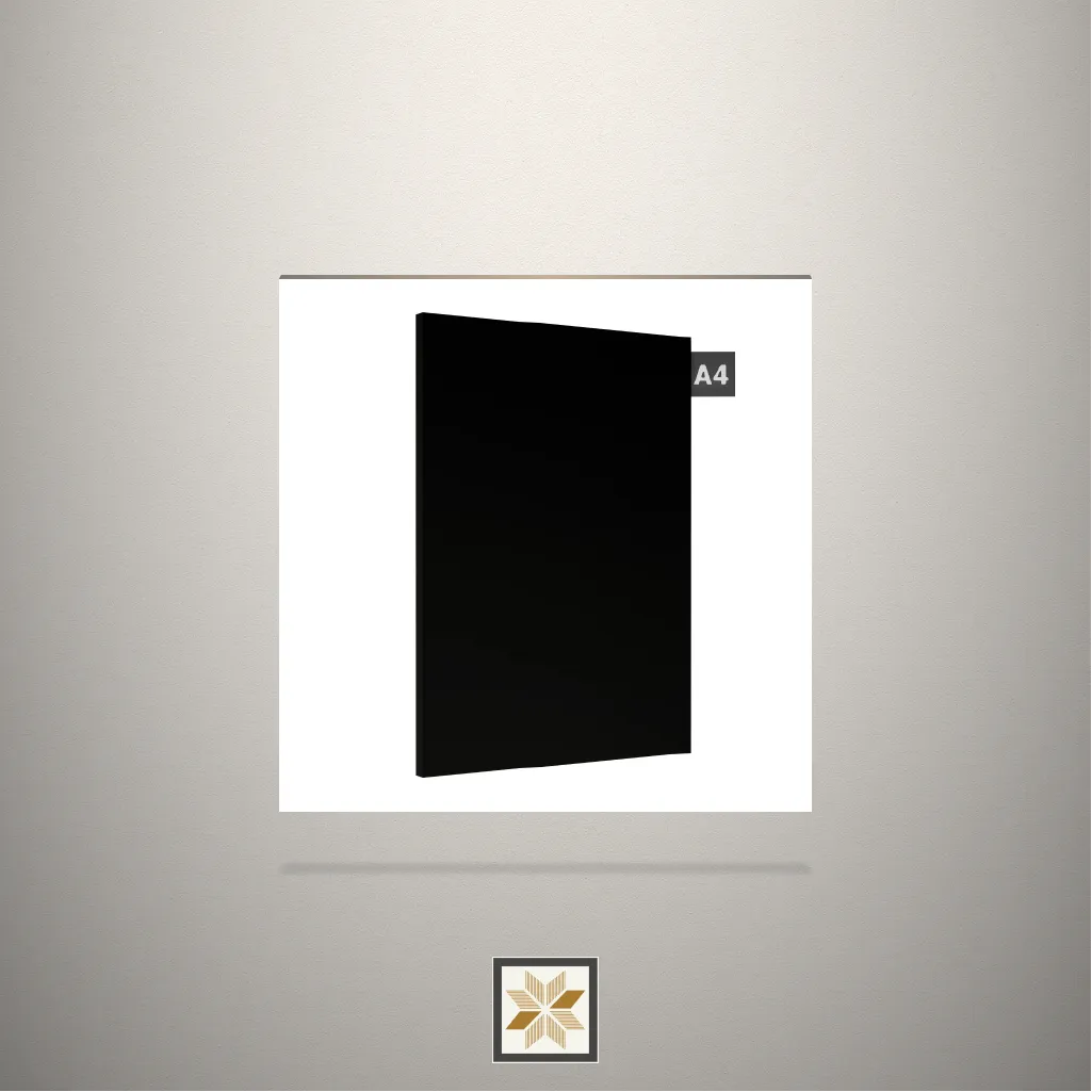 Gloss Solid Color Black Laminate (8x4 feet,1.5 mm): LM-16443