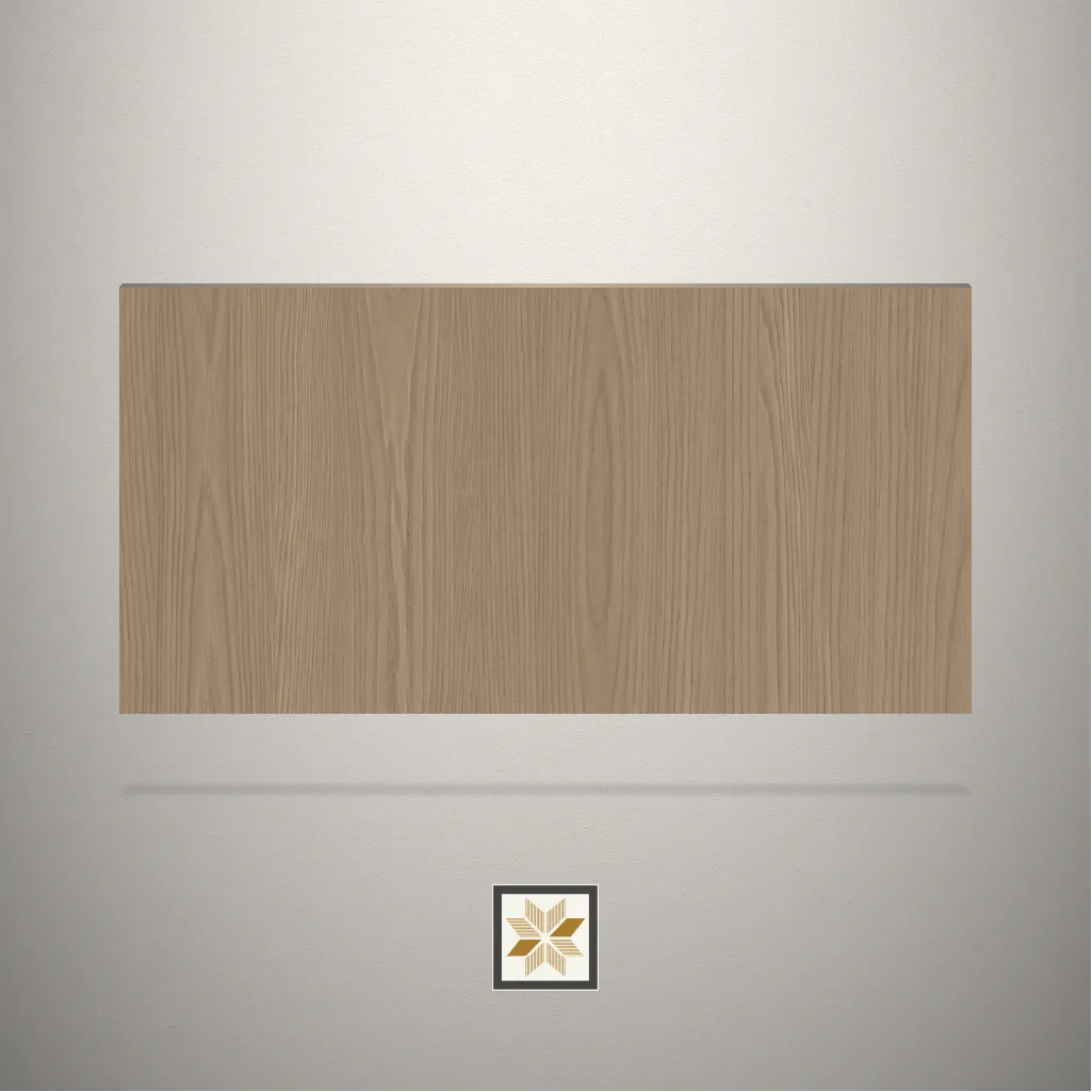 Textured Narrow Leaved Elm Wooden Brown Laminate (10x4 feet,1 mm): LM-16457