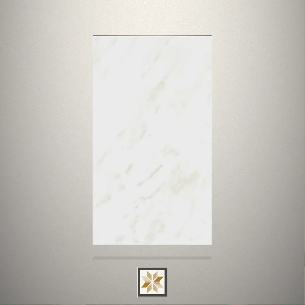 High Gloss Carara Marble Marble White Laminate (8x4 feet,0.8 mm): LM-16520