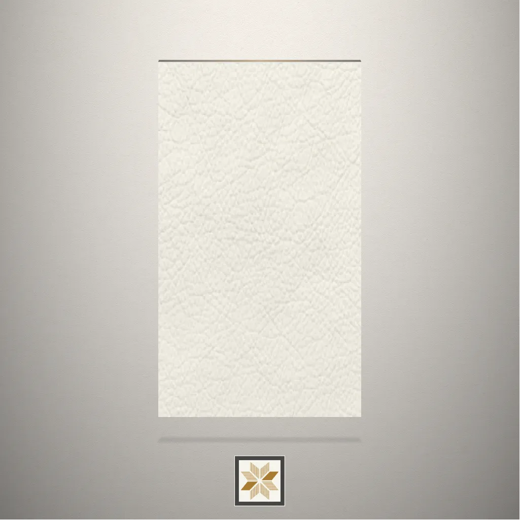 Frosty White Leather White Laminate (8x4 feet,1 mm): LM-16707
