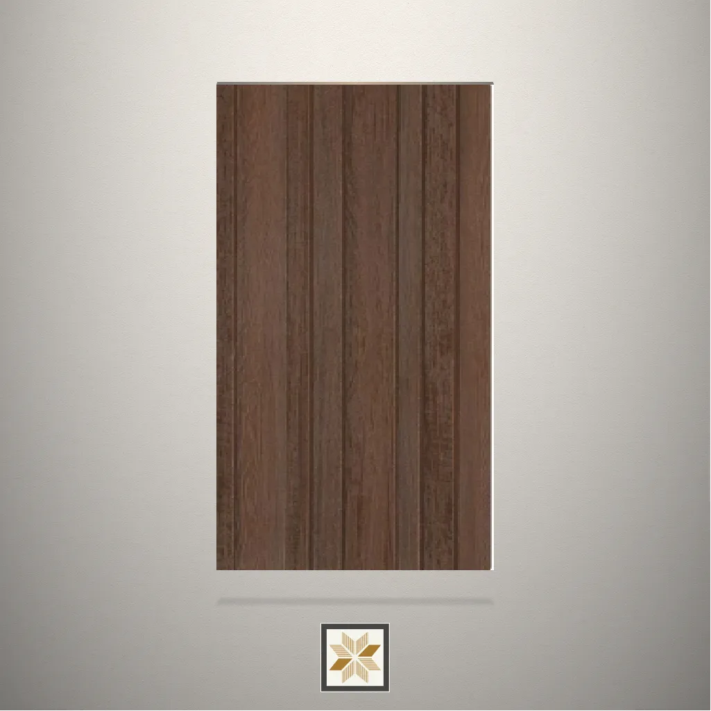 Textured Anegre Fluted Brown Laminate (8x4 feet,0.8 mm): LM-16824