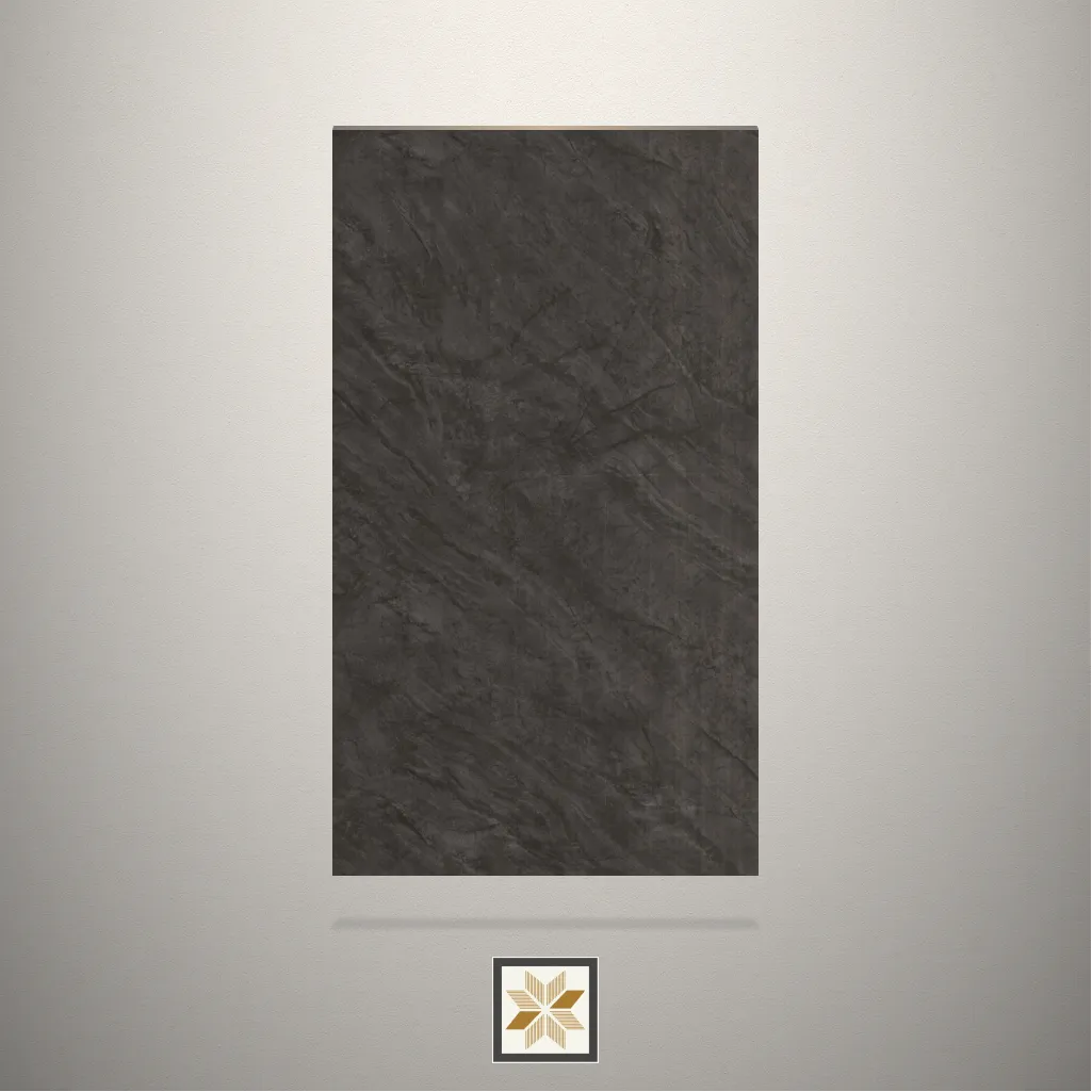 Textured Black Royal Marble Marble Black Laminate (8x4 feet,1 mm): LM-17207-E