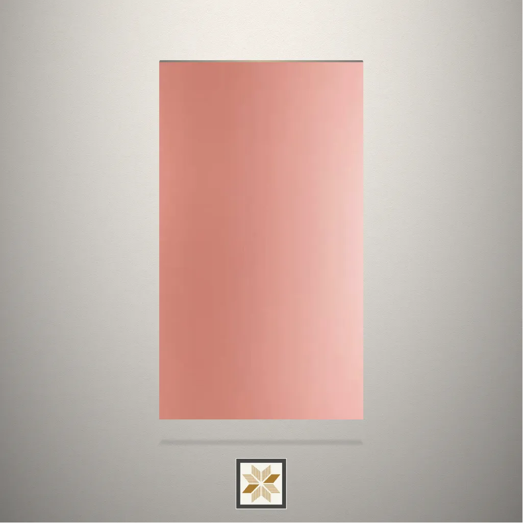 High Gloss Rose Gold Mirror Mirror/Glass Pink Laminate (8x4 feet,1.5 mm): LM-17280
