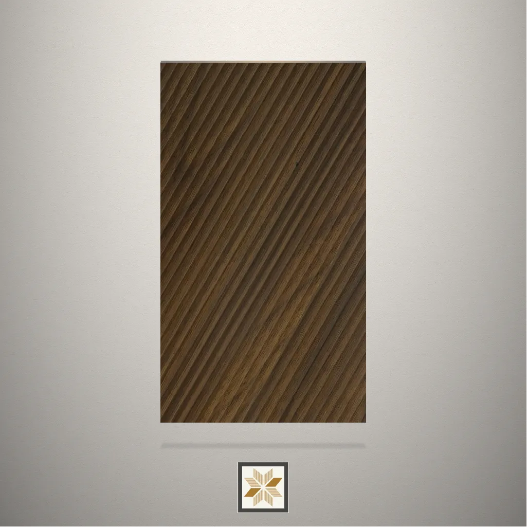 Textured Fluted Brown Laminate (8x4 feet,1 mm): LM-17314