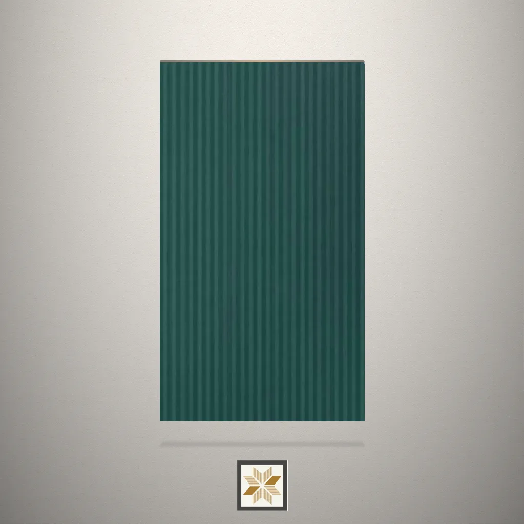 Textured Forest Green Fluted Green Laminate (8x4 feet,1 mm): LM-17343