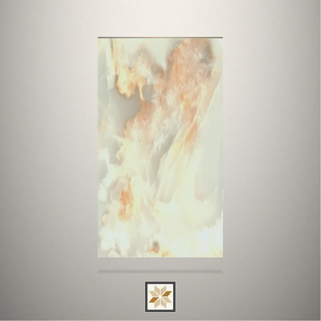 Matt Bianco Onyx Marble Beige Laminate (8x4 feet,1 mm): LM-17354