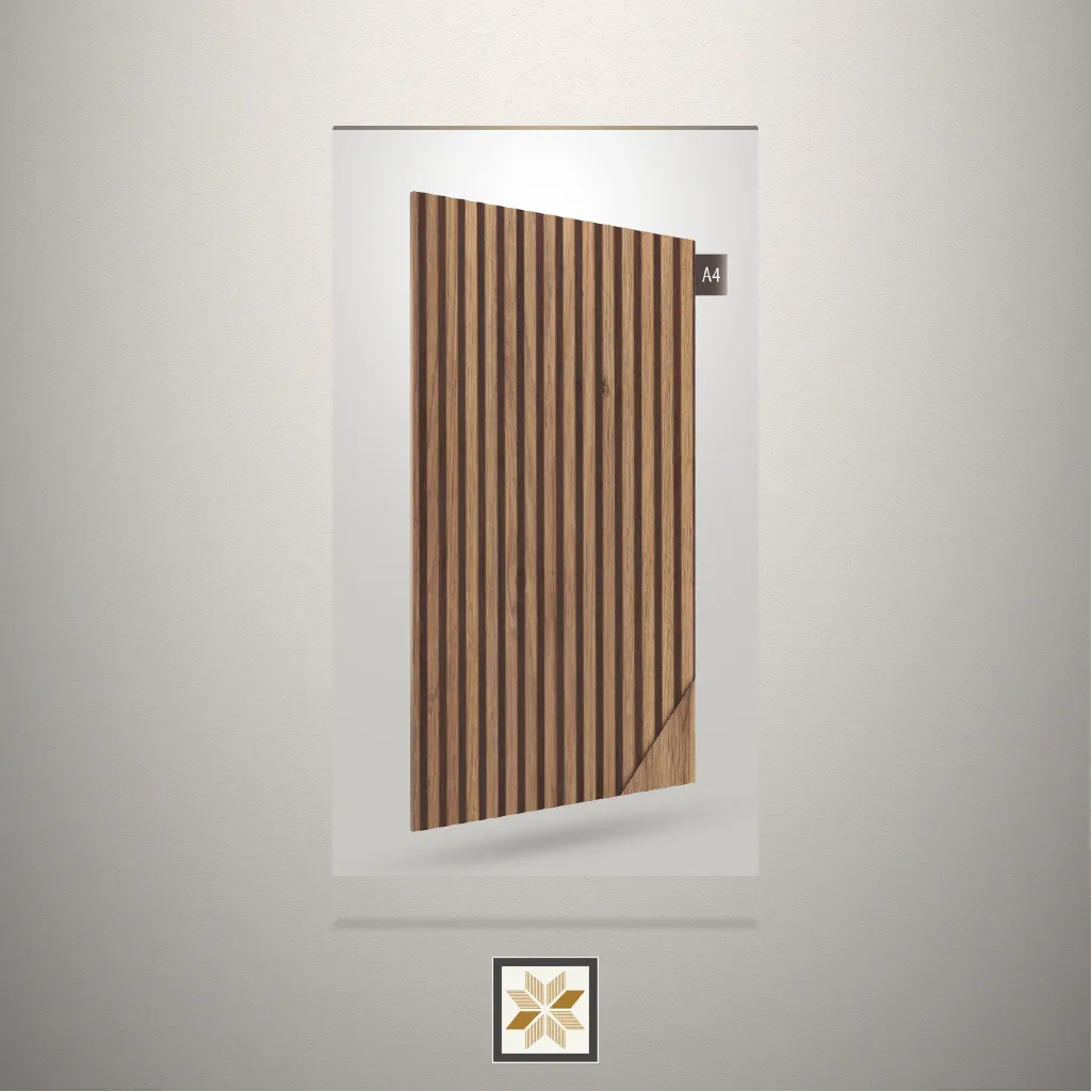 Textured Fluted Brown Laminate (8x4 feet,1.25 mm): LM-17384