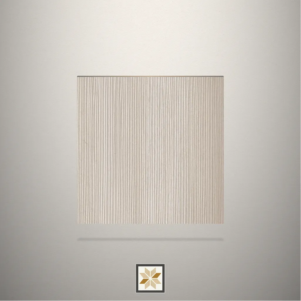 Textured Verona Grande Fluted Grey Laminate (8x4 feet,1 mm): LM-17506