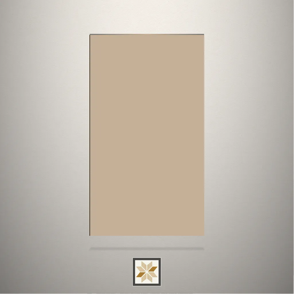 High Gloss Sand Solid Color Brown Laminate (8x4 feet,1 mm): LM-17541