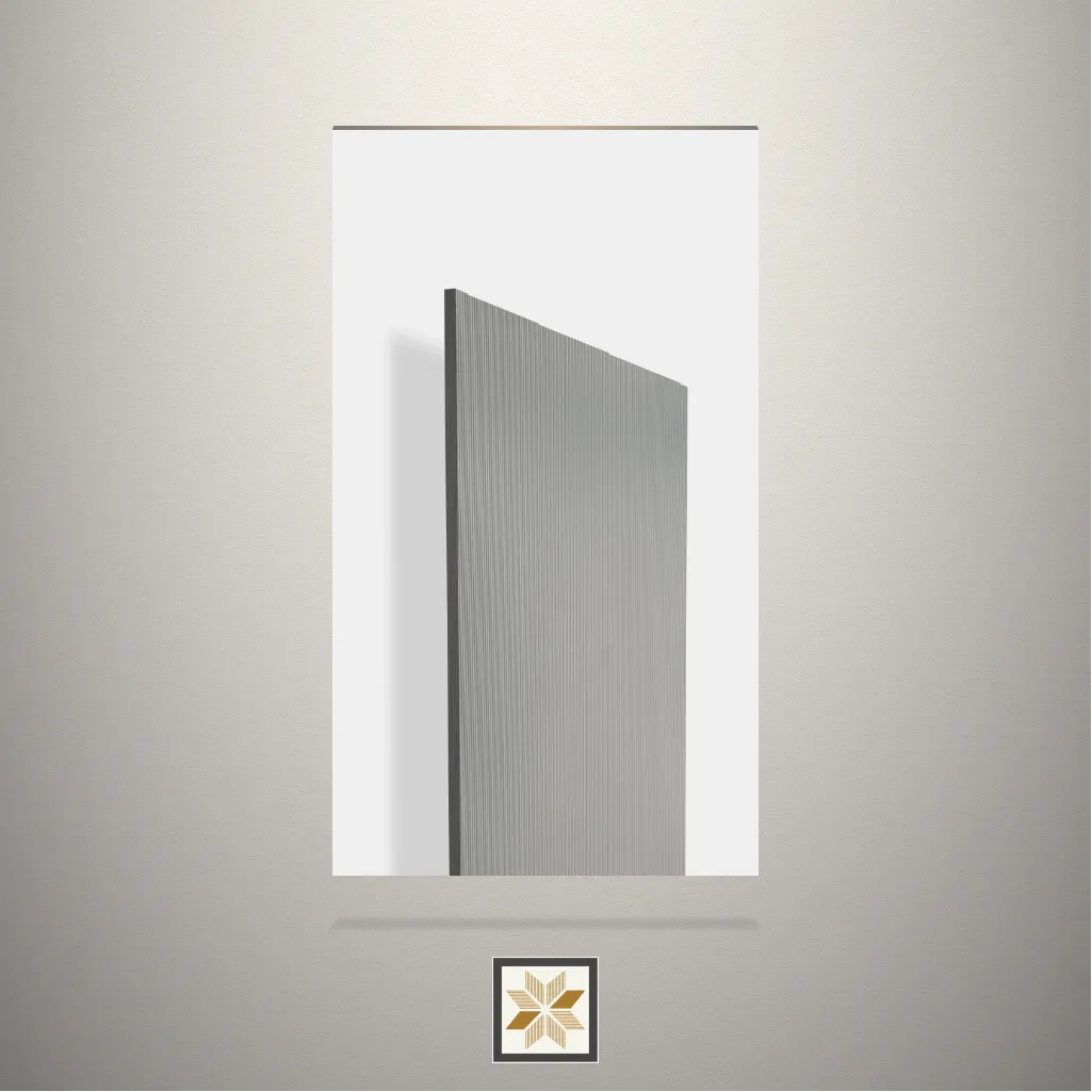 Textured Sea Pearl Fluted Beige Laminate (8x4 feet,1 mm): LM-17664