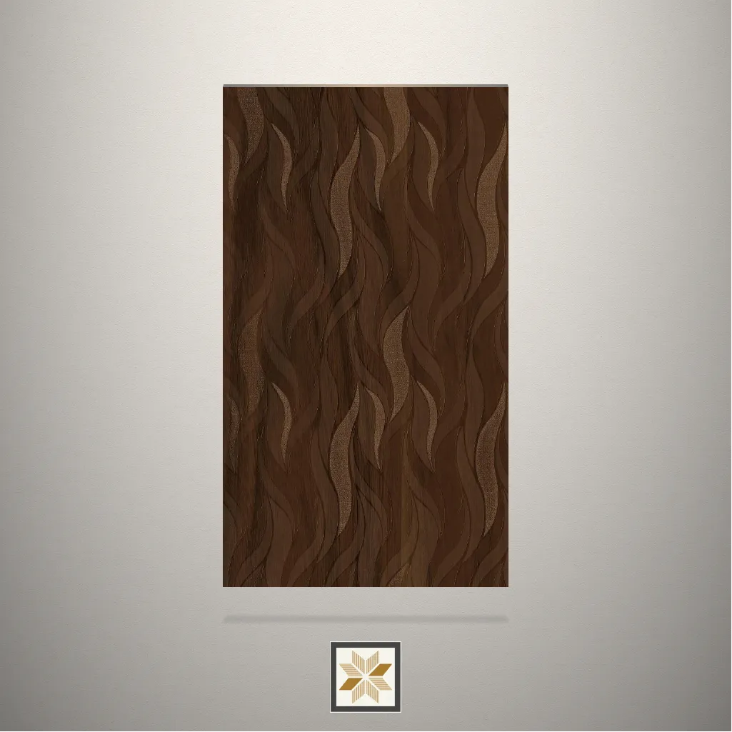 Textured Ornate Prune Wooden Brown Laminate (8x4 feet,0.8 mm): LM-17668