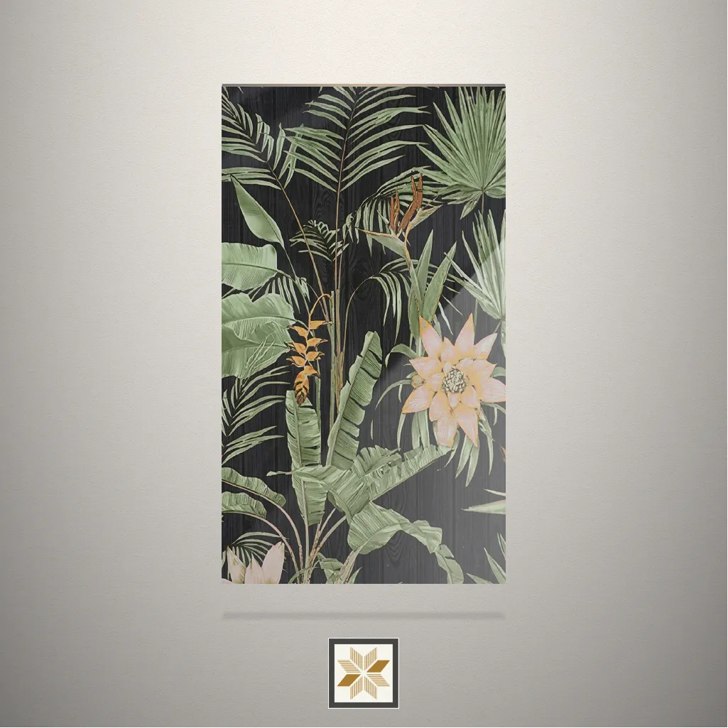 Gloss Nature Wood Teak PR+ Pattern Green Laminate (8x4 feet,0.8 mm): LM-17670