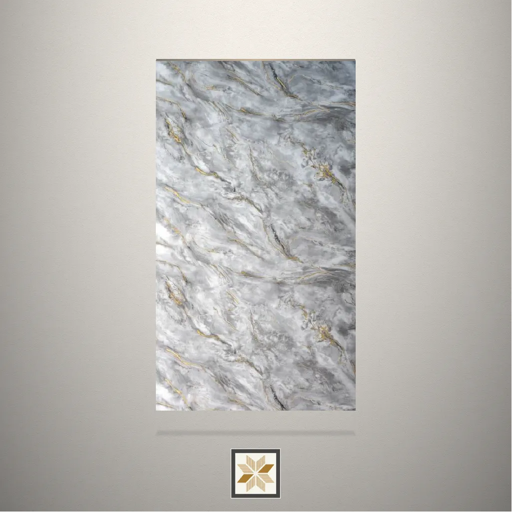 High Gloss Marble Grey Laminate (8x4 feet,1.25 mm): LM-17710