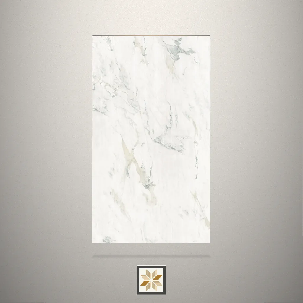 Matt Glaciar White Marble White Laminate (8x4 feet,1 mm): LM-17824-C